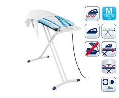 Leifheit AirFlow M Solid Plus Table à repasser réglable en hauteur avec fonction de gonflage