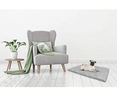 Sogni e Capricci Coussin pour Chien Lavable 60x100cm Gris Clair