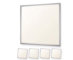 4x LEDVero 62x62 Panneau Ultraslim de LED dimmable - 36W, 3000lm, 3000K Plafonnier encastré avec clips de montage et transformateur EMV2016 dimmable - blanc chaud