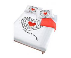 Italian Bed Linen Cuore (lit 135 140/200 x 200 cm-) 52 x 82 cm