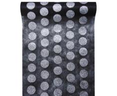 Santex 2974 Chemin de Table avec Pois PailletÃ©s Noir