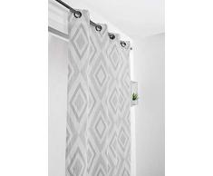 Linder Voilage, 79Pourcentpolyester 21Pourcentcoton, Gris, 140x270