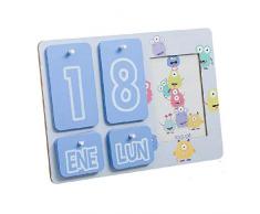 Dcasa Calendrier avec Cadre Photo Monstres Cadres Photos DÃ©coration de la Maison Unisexe Adulte Couleur Unique