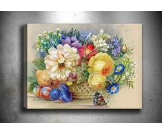 Bonamaison Peinture sur toile, multicolore, 40 x 60 cm - ConÃ§u et fabriquÃ© en Turquie