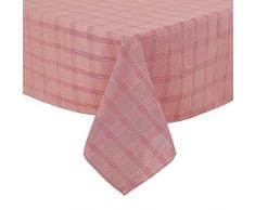 Deconovo VCDEZB20062-7 Design Salon Moderne Cuisine Picnic en Tissu de Table Impermeable Rectangulaire, Polyester, Rouge/Blanc, 140x240cm