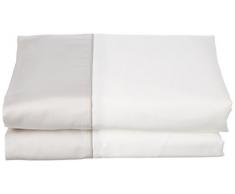 ESSIX Drap de lit, Satin de Coton, Pannacotta/Galet, 180x290 cm