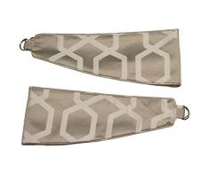 Just Contempo Embrasses géométrique â Pierre Beige, Lot de 2