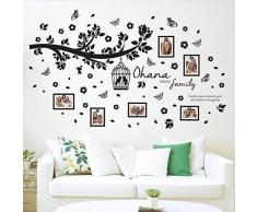 Walplus Stickers muraux Ohana Arbre gÃ©nÃ©alogique Stickers muraux amovibles pour chambre denfant Motif arbre gÃ©nÃ©alogique Multicolore