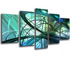 Tableau Moderne Photographique, Impression sur bois, Image dart abstrait, 165 x 62 cm, ref. 26117