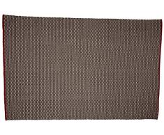 Jute & Co. Tapis Nice Moquette, Couleur, 100% Coton, Rouge, Noir et Gris, Taille Unique