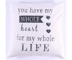 La Finesse - Housse de Coussin carrÃ©e dÃ©corative 50 x 50 cm pour la Maison en Coton pour Le Salon, Le canapÃ©, la Chambre Ã Coucher, Tissu colorÃ©, Taille Unique