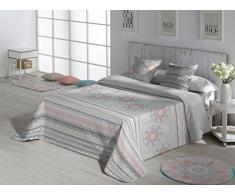 Stilia Bouti Isola Couvre-lit dhiver imprimé et taies doreiller, 200 x 260 cm, pour lit de 105 cm, Multicolore