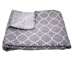 Linder 5045/90/835 Boutis Jeté de Lit Polyester/Coton Gris 180 x 240