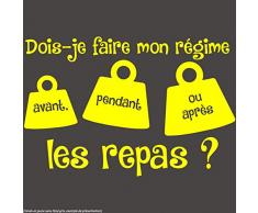 StickHappy XAV0005-jaune-125x83 Stickers phrase pour cuisine Jaune 125 x 83 x 0,1 cm