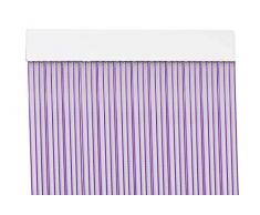 MercuryTextil P69 Rideau de Porte PVC 210 x 90 cm Transparent + Fil Lilas