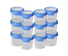 CURVER Grand Chef @Home Lot de 12 bocaux hermétiques Ronds 0,4 l