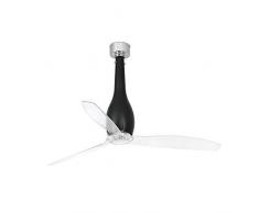 Faro Barcelona 32003 ETERFAN Ventilateur de plafond noir mat/transparent avec moteur DC