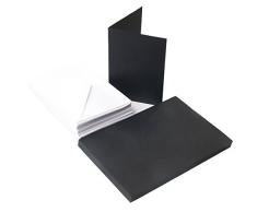 The Paper Palace Le Palais de Papier 50Â Cartes et enveloppes C6Â (11,4Â x 16,3Â cm), Noir