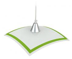 Tosel 11910 Suspension MÃ©lina Verre 100 W E27 Vert