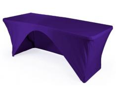 La Nappe en Spandex Dos Ouvert pour Une Grande Table rectangulaire, Violet, 167 x 63 x 0.6 cm