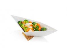 XXD Design Bol en Porcelaine avec Dessous-de-Verre et Insert en Bambou