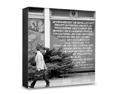 COGNOSCO HG-P103 Tableau Mural en Bois avec Photo darchitecture Potsdam Mensch et Science Noir/Blanc 15 x 15 cm