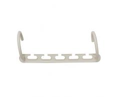 JVL Open Loop Magic Wonder Cintre pour économiser de lespace, Lot de 4, ABS Plastique, Blanc, 37 x 2 x 7 cm