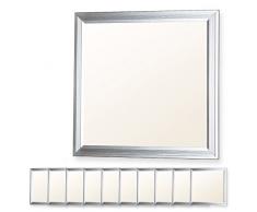 10x LEDVero 30x30 Panneau Ultraslim de LED - 10W, 800lm, 3000K Plafonnier encastrÃ© avec clips de montage et transformateur EMV2016 - blanc chaud