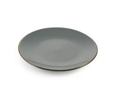 Villa DEste Home Tivoli 2195296 Royal Passion Lot de 6 assiettes Ã dessert en grÃ¨s Gris foncÃ©