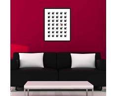 Walplus 29x36.25 cm Autocollant Mural Cadre FlÃ¨ches Amovible Art DÃ©calques Vinyle Maison DÃ©coration DIY Vivant Chambre Bureau Papier Peint DEnfants Cadeau, Noir Blanc