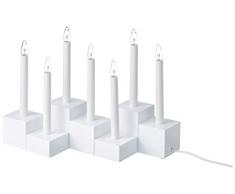 Star 644-20 Klossy Bougeoir de fenêtre, Bois, E10, Blanc, 2.2 x 3.6 x 2.9 cm