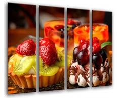 Tableau Moderne Photographique, Impression sur bois, Desserts, fruits, 131 x 62 cm, ref. 26437