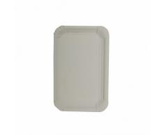 Einweggeschirr & Besteck Vaisselle & Couverts jetables 95325Â 1000Â Assiettes, Carton [RC], rectangulaire, 11Â x 17,5Â cm, Blanc