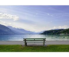 Papier Peint dÃ©co poster AU BORD DU LAC 3 x 2,70 m | DÃ©co et photo murale XXL QualitÃ© HD Scenolia