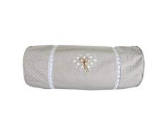 Soleil docre Tendresse Coussin polochon, Coton, Gris, 20 x 50 cm