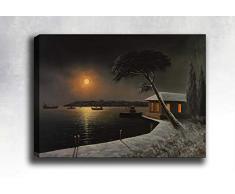 Bonamaison Peinture sur toile, multicolore, 40 x 60 cm - Conçu et fabriqué en Turquie