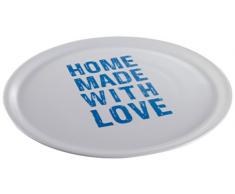 Tescoma Assiette Ã Pizza, Porcelaine, Bleu, 33.2Â x 33.2Â x 3Â cm