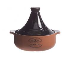 COSY & TRENDY 5569492 Tajine en grès Country COOKING-Noir/Terracotta-D25-30XH24CM