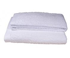 Pit-roig Calada Set de Serviettes en Coton, Blanc, lavabo, Douche, 2