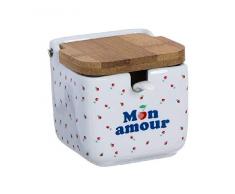 DCASA Sucrier Couvercle Bambou HOME Mixte Adulte, SynthÃ©tique