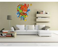 pinkelephant Autocollant Mural pour Enfants Les Clm001Â RigoloÂ âÂ Little MonsterÂ âÂ TÃªte de MortÂ âÂ Sticker Mural 70Â x 77Â cm