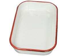 IBILI 913236 Plat à Rotir sans Anses Bordeaux, Acier, Blanc, 36 x 23 x 6 cm