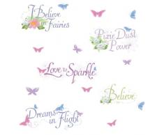 Disney RoomMates Stickers muraux repositionnables pour Enfants Motif Fairies Phrases
