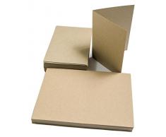 The Paper Palace Le Palais de Papier Kraft 50Â 5Â x 7Â Cartes et enveloppes, Marron