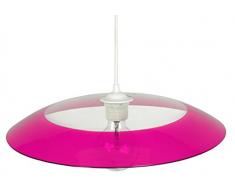 Tosel 13545 Suspension Astroïde Verre 60 W E27 Rose