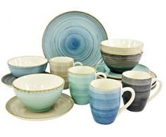 Creatable, multicolore, 20700, série Brush Nordic, set de vaisselle, service 16 pièces