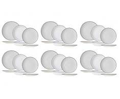 Cosy & Trendy 4006099SRP Service de Table en Porcelaine TAVOLA 18 piÃ¨ces, pour 6 Personnes
