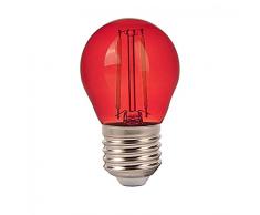 V-TAC Ampoule LED 2 W, Mini Globe G45 en Verre coloré Rouge culot E27
