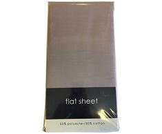 Rapport Facile dentretien Infroissable Drap Plat, Coton Polyester, Lilas, Double