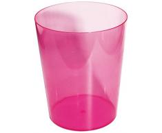 GELCO Design 708714 Poubelle Ouverte 7L, Plastique, Cherry, 20 x 20 x 25 cm